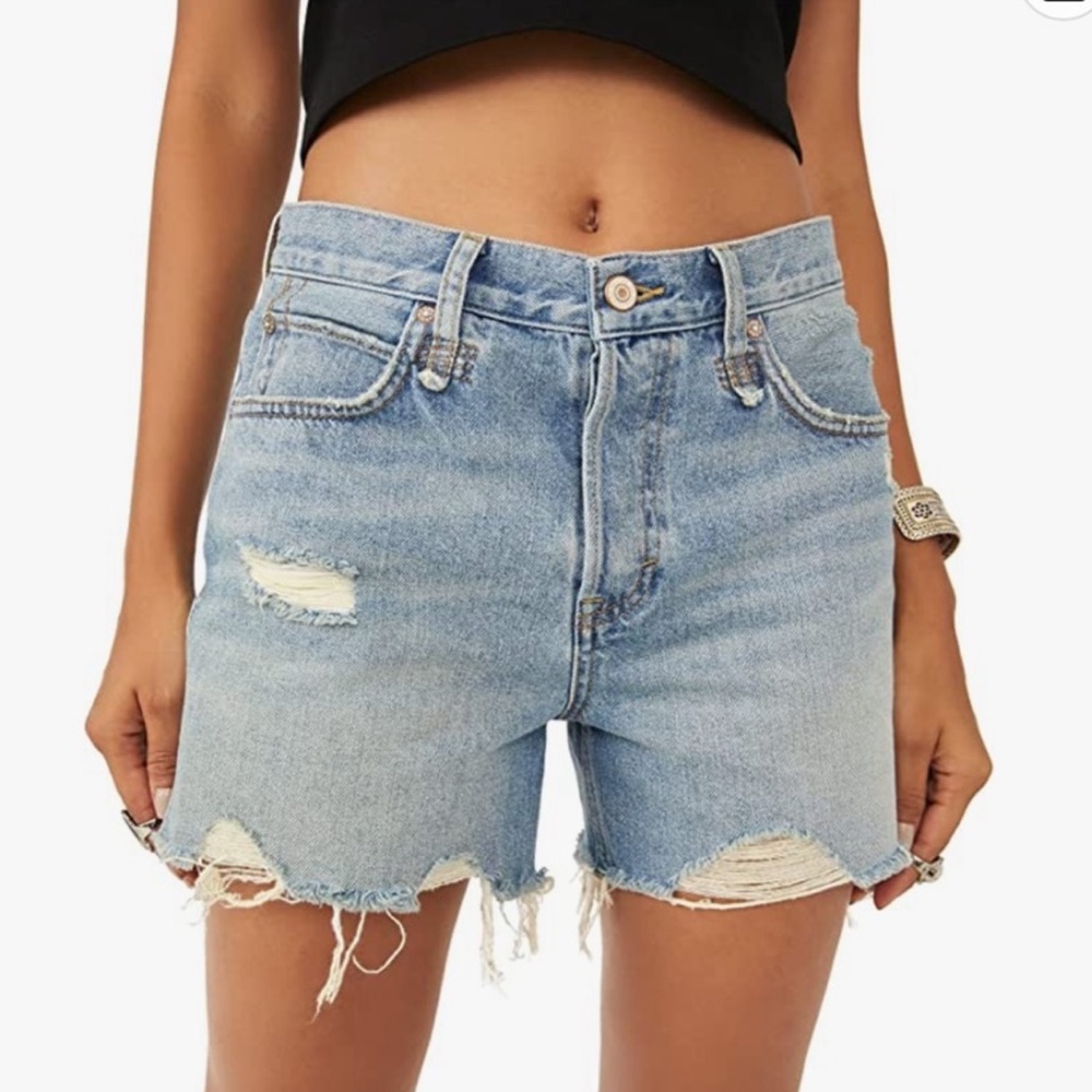 Free People Loose Cannon Makai Cut Off Shorts Size 25